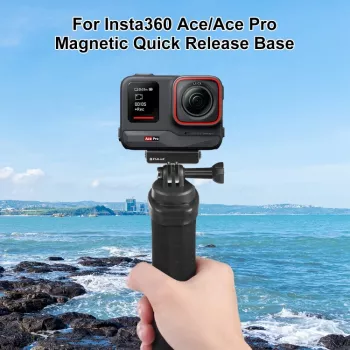 PULUZ Greito atsegimo laikiklio adapteris nuo 1/4 inch trikojo sraigto prie GoPro sagties, skirtas GoPro, Insta360 Ace Pro/X4/X3/X2/X, DJI Osmo Action, PU965B