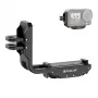 PULUZ PU768B narvelio bėgelis DJI Osmo Action 5 Pro / 4, horizontaliam ir vertikaliam naudojimui