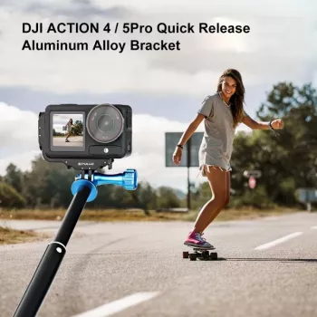 PULUZ rėminis narvas su magnetiniu pagrindu, skirtas DJI Osmo Action 5 Pro / 4 / 3, horizontaliam ir vertikaliam montavimui, aliuminio lydinys, juodas