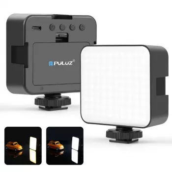 PULUZ LED vaizdo šviesos šaltinis 100 LED 5W Bi-Color 2900-6500K USB-C 1/4 inch sraigtinis laikiklis kamerai/telefonui PU4141B