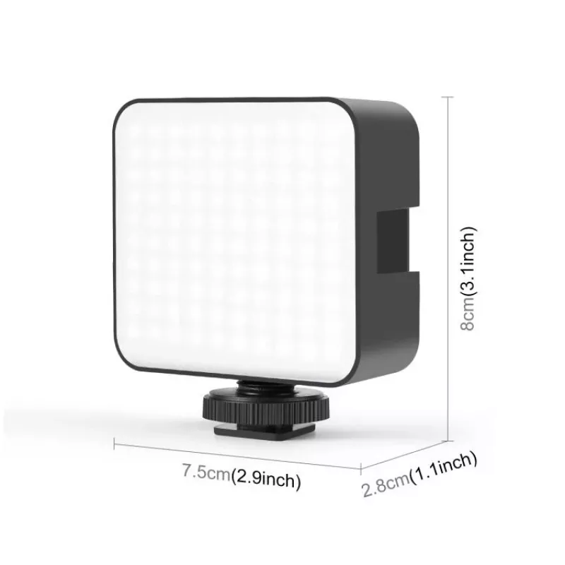 PULUZ LED vaizdo šviesos šaltinis 100 LED 5W Bi-Color 2900-6500K USB-C 1/4 inch sraigtinis laikiklis kamerai/telefonui PU4141B