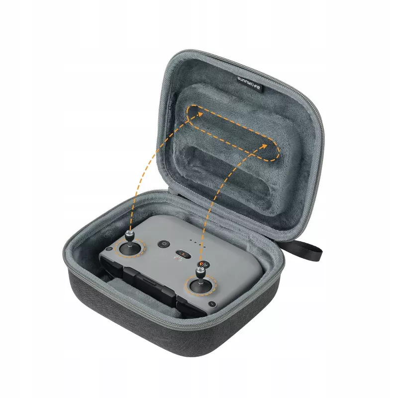SUNNYLIFE Protective Carrying Case for DJI RC, RC 2, RC-N1, RC-N2, RC-N3 Remote Controllers - Black Hard EVA Shell