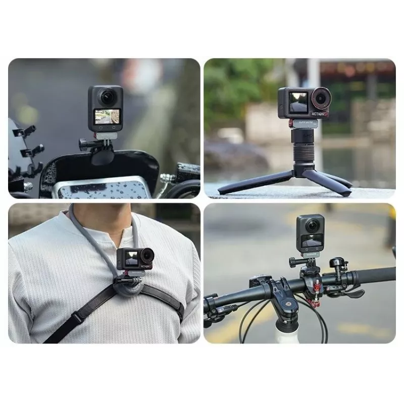 SUNNYLIFE Magnetic Quick Release Adapter su 1/4 inch sriegiu ir GoPro laikikliu, skirtas DJI Osmo Action 5 Pro / 4 / 3, AD017-T