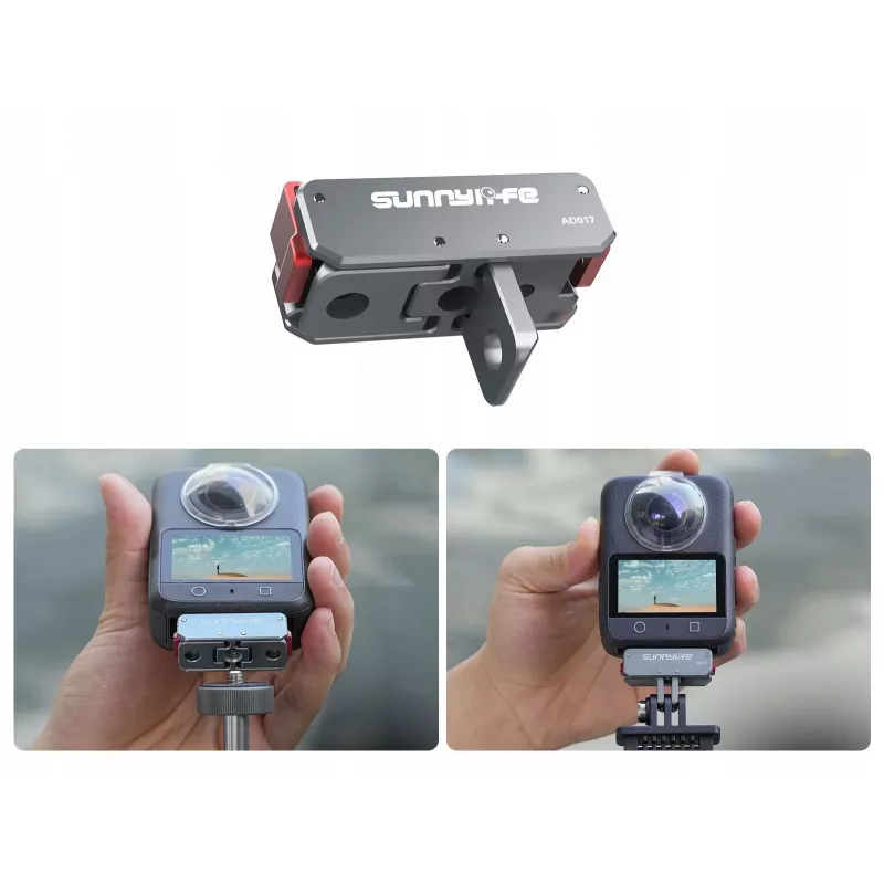 SUNNYLIFE Magnetic Quick Release Adapter su 1/4 inch sriegiu ir GoPro laikikliu, skirtas DJI Osmo Action 5 Pro / 4 / 3, AD017-T