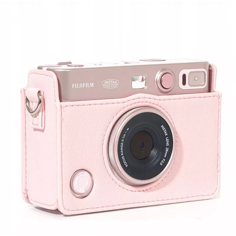LOVEINSTANT apsauginis dėklas Fujifilm Instax Mini Evo - rožinis / horizontalus