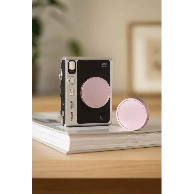 LOVEINSTANT apsauginis objektyvo dangtelis, skirtas Fujifilm Instax Mini Evo – rožinis