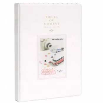 LOVEINSTANT Fotoalbumas 128 nuotraukoms, skirtas Fujifilm Instax Mini 99 12 40 11 41 Evo LiPlay Link / Baltas