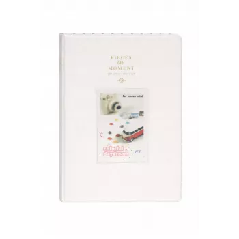 LOVEINSTANT Fotoalbumas 128 nuotraukoms, skirtas Fujifilm Instax Mini 99 12 40 11 41 Evo LiPlay Link / Baltas