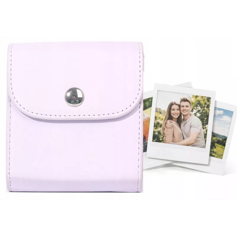 LOVEINSTANT fotoalbumų dėklas, skirtas Fujifilm Instax Square ir Mini nuotraukoms – violetinis, 64 nuotraukos
