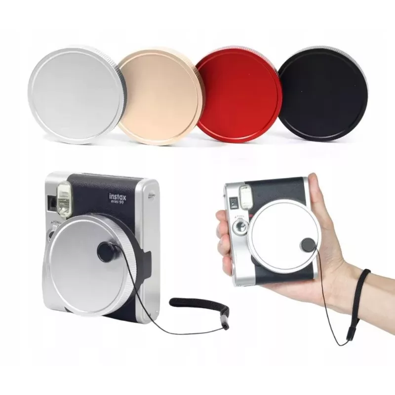 LOVEINSTANT Apsauginis objektyvo dangtelis, skirtas Fujifilm Instax Mini 90 – raudonas