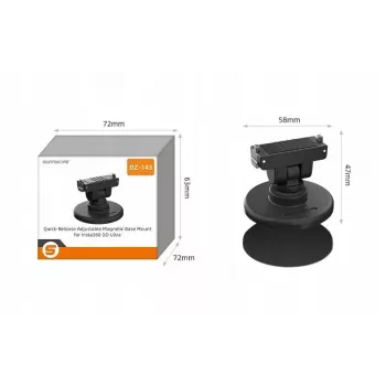 SUNNYLIFE Magnetic Quick Release Mount su 1/4 colio pagrindu, skirta Insta360 GO Ultra / Dz-143-d