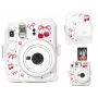 LOVEINSTANT Hard Protective Case for Fujifilm Instax Mini 12 - Red Cherries Pattern with Shoulder Strap