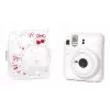 LOVEINSTANT Hard Protective Case for Fujifilm Instax Mini 12 - Red Cherries Pattern with Shoulder Strap