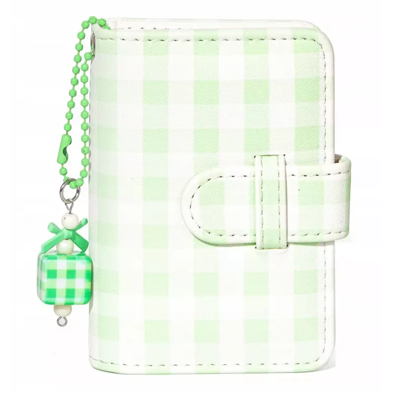 LOVEINSTANT Checkered Green Pocket Photo Album for 28 Instax Mini & Zink Prints