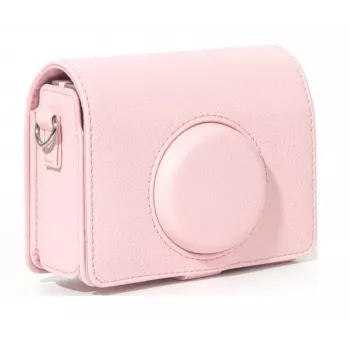 LOVEINSTANT 4-in-1 komplektas: dėklas, fotoalbumas, LCD apsauginis stikliukas ir objektyvo gaubtelis, skirta Fujifilm Instax Mini Evo - rožinė