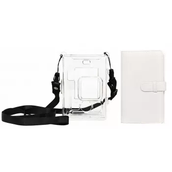 LOVEINSTANT Dėklas ir fotoalbumas, skirtas Fuji Instax Mini LiPlay – juoda