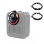 PULUZ 2x Grūdinto stiklo lęšių apsauga, skirta GoPro Max 2 – juodas rėmelis