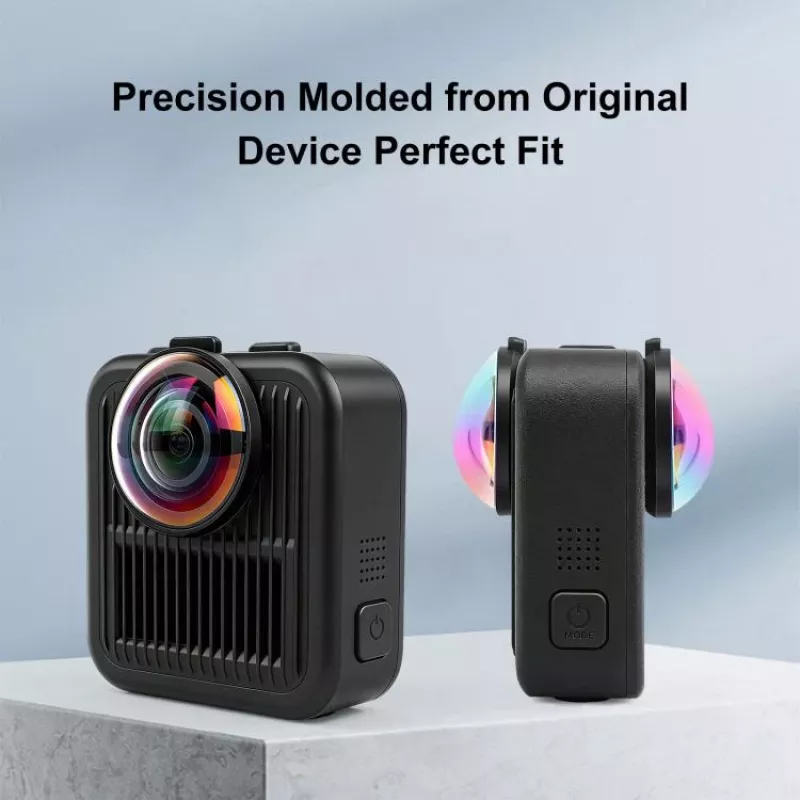 PULUZ 2x Grūdinto stiklo lęšių apsauga, skirta GoPro Max 2 – juodas rėmelis