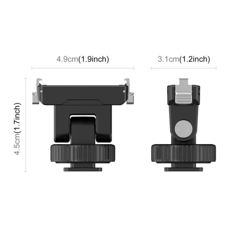 PULUZ Magnetinis greito atlaisvinimo laikiklis su 1/4 colio sriegiu ir šalto bato adapteriu, skirtas Insta360 GO Ultra, veiksmo kameroms - PU1073B
