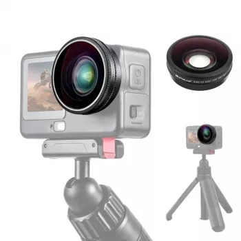 PULUZ plataus kampo objektyvas FOV 185° DJI Osmo Action 6 / HD stiklas / PU1103