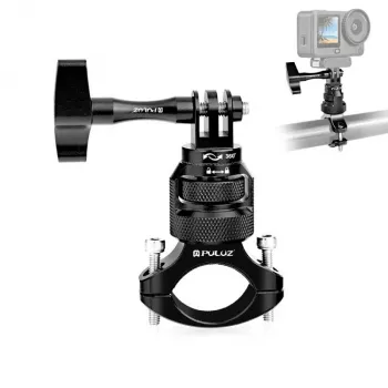 PULUZ PU796B 360° vairo laikiklis motociklui/dviratiui, skirtas GoPro SJCAM Xiaomi DJI