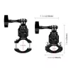 PULUZ PU796B 360° vairo laikiklis motociklui/dviratiui, skirtas GoPro SJCAM Xiaomi DJI