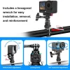 PULUZ PU796B 360° vairo laikiklis motociklui/dviratiui, skirtas GoPro SJCAM Xiaomi DJI