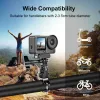 PULUZ PU796B 360° vairo laikiklis motociklui/dviratiui, skirtas GoPro SJCAM Xiaomi DJI