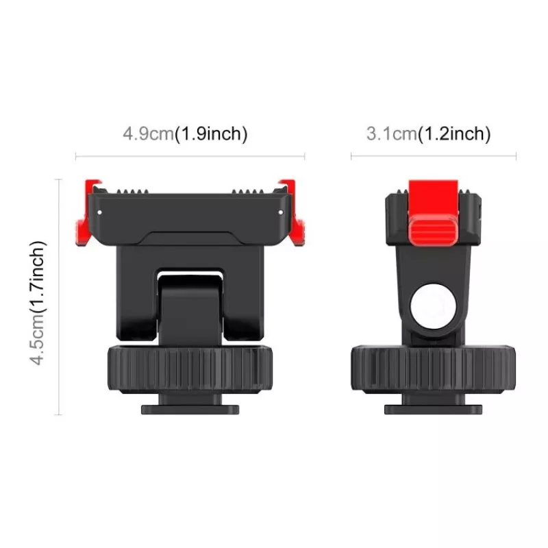 PULUZ PU1071B magnetinis greito atleidimo laikiklis su 1/4 ir ISO jungtimis, skirtas DJI Osmo Action 6 / Nano