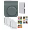 LOVEINSTANT 4-in-1 rinkinys: Apsauginis dėklas, Fotoalbumas (96 nuotraukoms), Rėmeliai ir Lipdukai, skirta Fujifilm Instax Mini 41 - Pilka