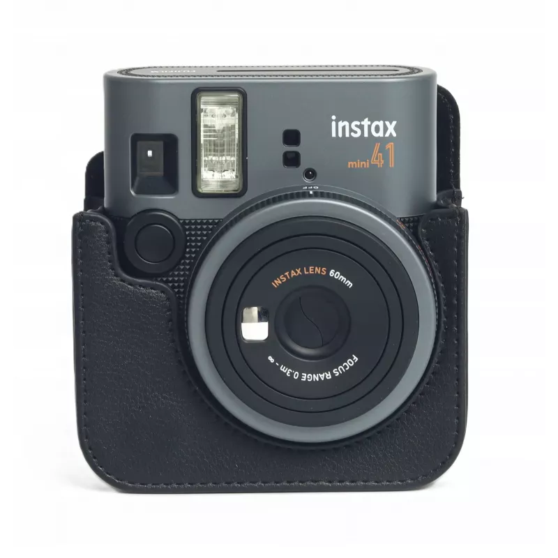 LOVEINSTANT 4-in-1 Accessory Bundle, Fujifilm Instax Mini 41 – juodas dėklas, albumas, rėmeliai ir lipdukai