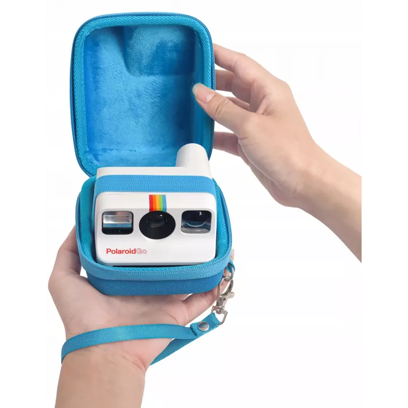 LOVEINSTANT Hard Shell Protective Case, skirta Polaroid Go momentinei kamerai - mėlyna