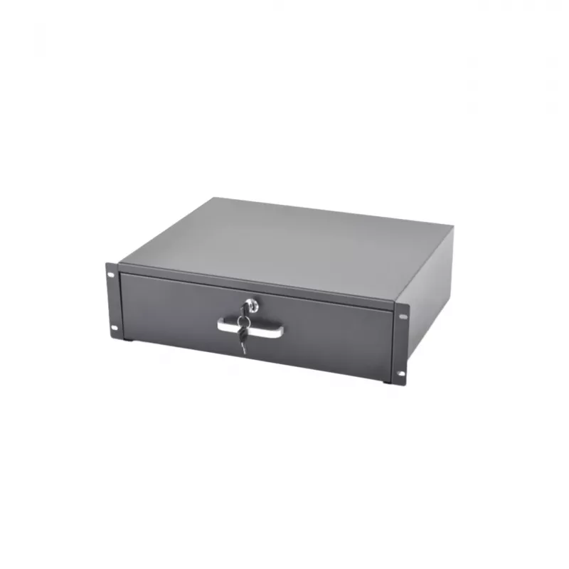 RACKTEL RL-SZ3U 3U slankiojantis stalčius 19 colių stelažams, juodas (RAL 9005)