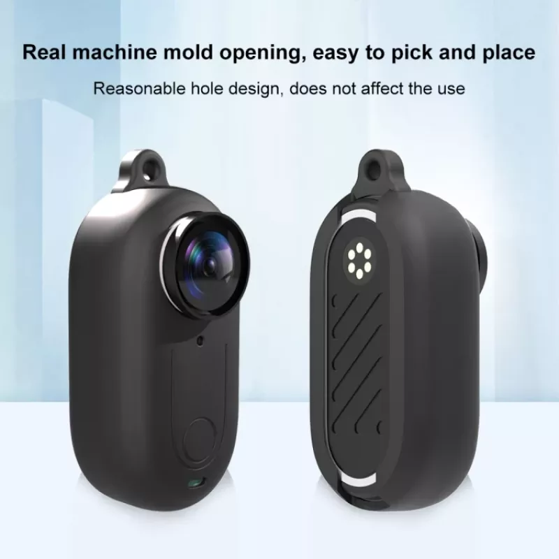 PULUZ Silikoninis apsauginis dėklas su objektyvo dangteliu, skirtas Insta360 GO 3 – juoda