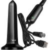 VAYOX VA0127 Vidinė DVB-T/T2 antena, juoda, 28 dBi, 3 m koaksialinis kabelis, maitinama USB
