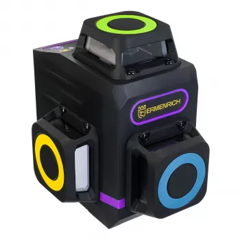 Ermenrich LV60 PRO Lazerinis nivelyras – žalias spindulys, savaiminis išsilyginimas, 2 linijos, iki 60 m
