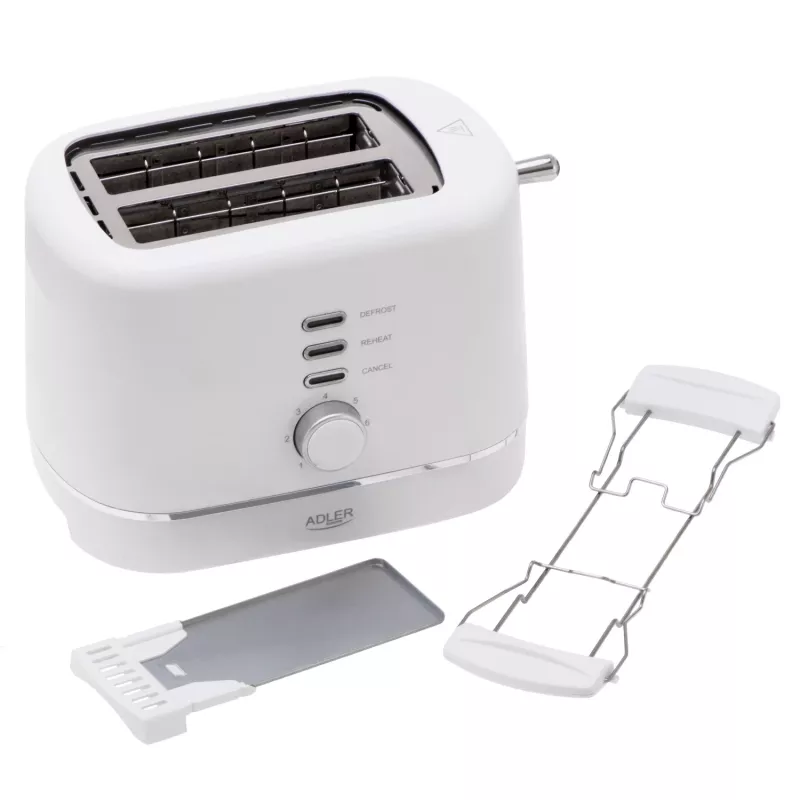Adler AD 3224 White Toaster 750W 2 Slots