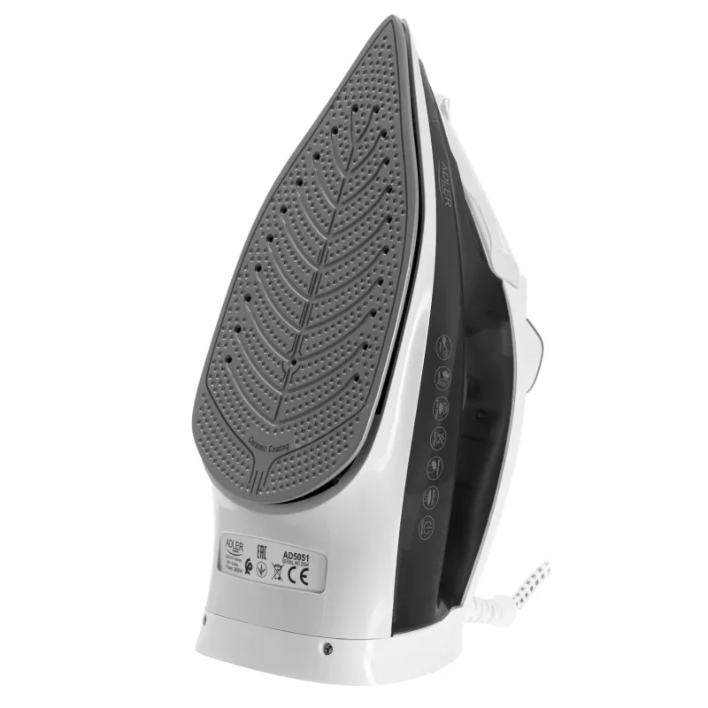Adler AD 5051 Garų lygintuvas su keraminiu padu, 2600 W, 350 ml talpa