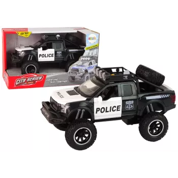 LEAN TOYS Visureigis Raptor Policija su atidaromomis durelėmis, garsu ir šviesomis