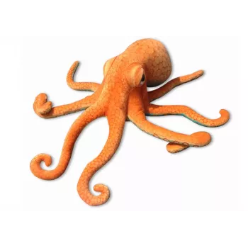 LEAN TOYS Plush Octopus Plushie Mascot Orange 55cm