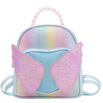 LEAN Vaikiška kuprinė Shiny Wings Pearls Mėlyna 22cm