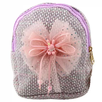 Vaikiška kuprinė LEAN Braided Bow Bunny Purple 21cm 2L