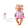 LEAN TOYS lėlė-kūdikis nešynėje, buteliukas, čiulptukas, kalba, burbuliuoja, šlapinasi
