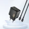 Dudao A28PEU GaN 45W PD 2xUSB-C Wall Charger Black