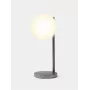Lexon Bubble Lamp LED stalinė lempa su 15W Qi belaidžiu įkrovikliu, ginklų metalo spalvos