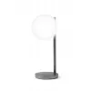 Lexon Bubble Lamp LED stalinė lempa su 15W Qi belaidžiu įkrovikliu, ginklų metalo spalvos