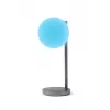 Lexon Bubble Lamp LED stalinė lempa su 15W Qi belaidžiu įkrovikliu, ginklų metalo spalvos