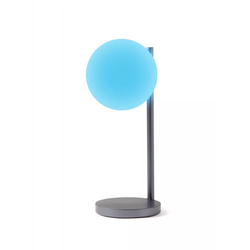 Lexon Bubble Lamp LED stalinė lempa su 15W Qi belaidžiu įkrovikliu, ginklų metalo spalvos