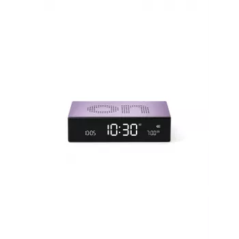 LEXON Flip Premium žadintuvas su reversiniu dizainu, violetinis LR152LL