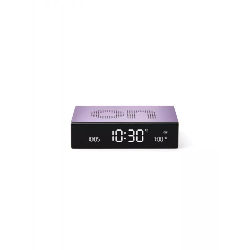 LEXON Flip Premium žadintuvas su reversiniu dizainu, violetinis LR152LL